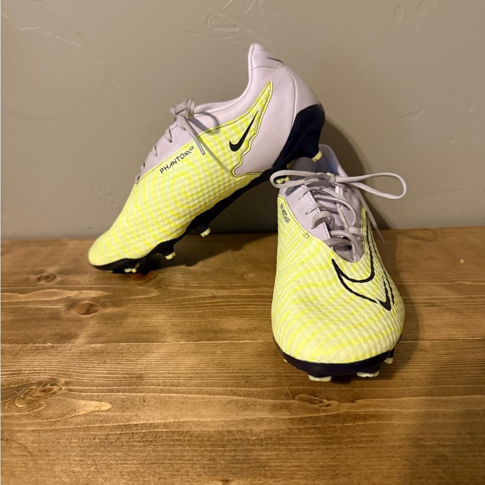 Nike Phantom Soccer Cleats - Neon Yellow and White